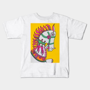 Circus Horse (Yellow) Kids T-Shirt